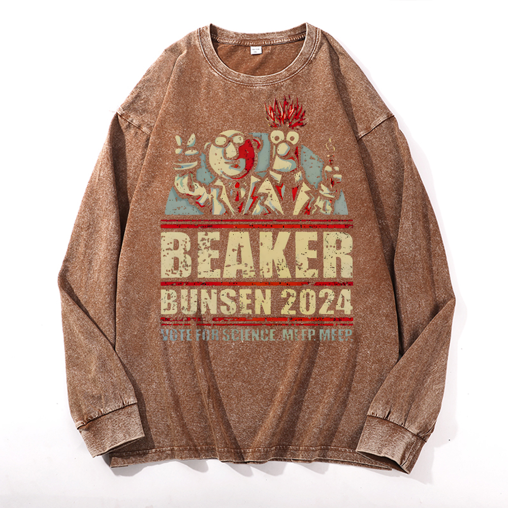 Beaker Bunsen 2024Vintage Cotton Wash Crewneck Sweatshirt