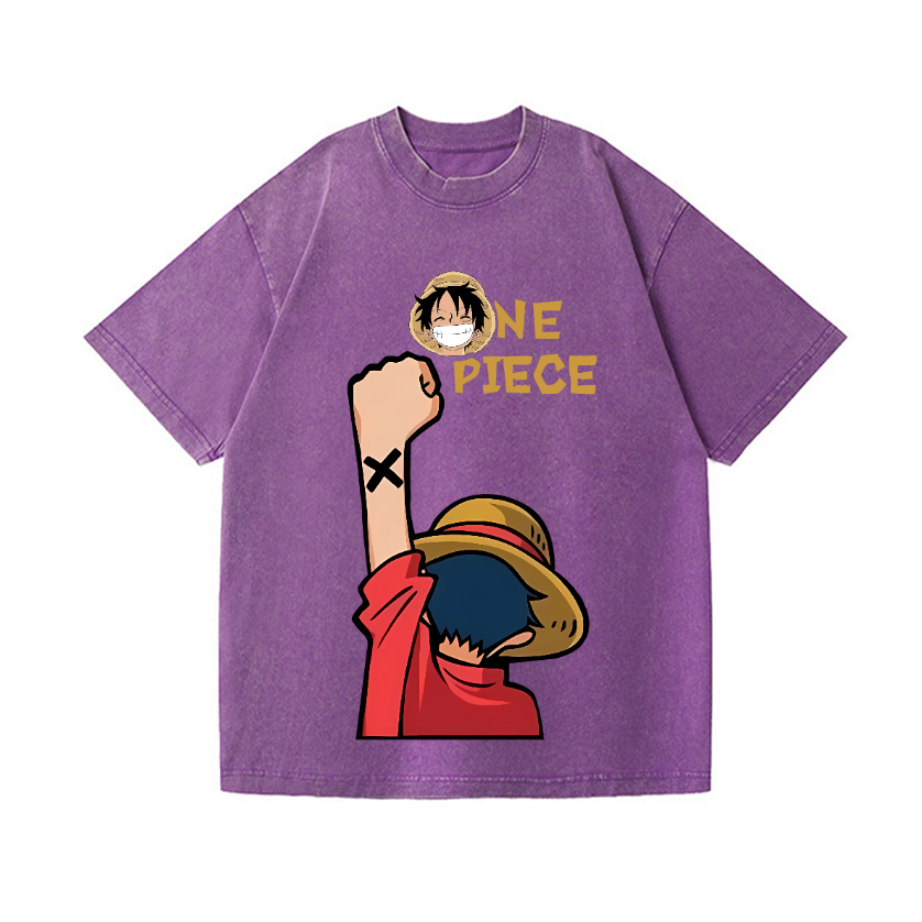 One Piece Vintage Wash Japanese Design T-Shirt