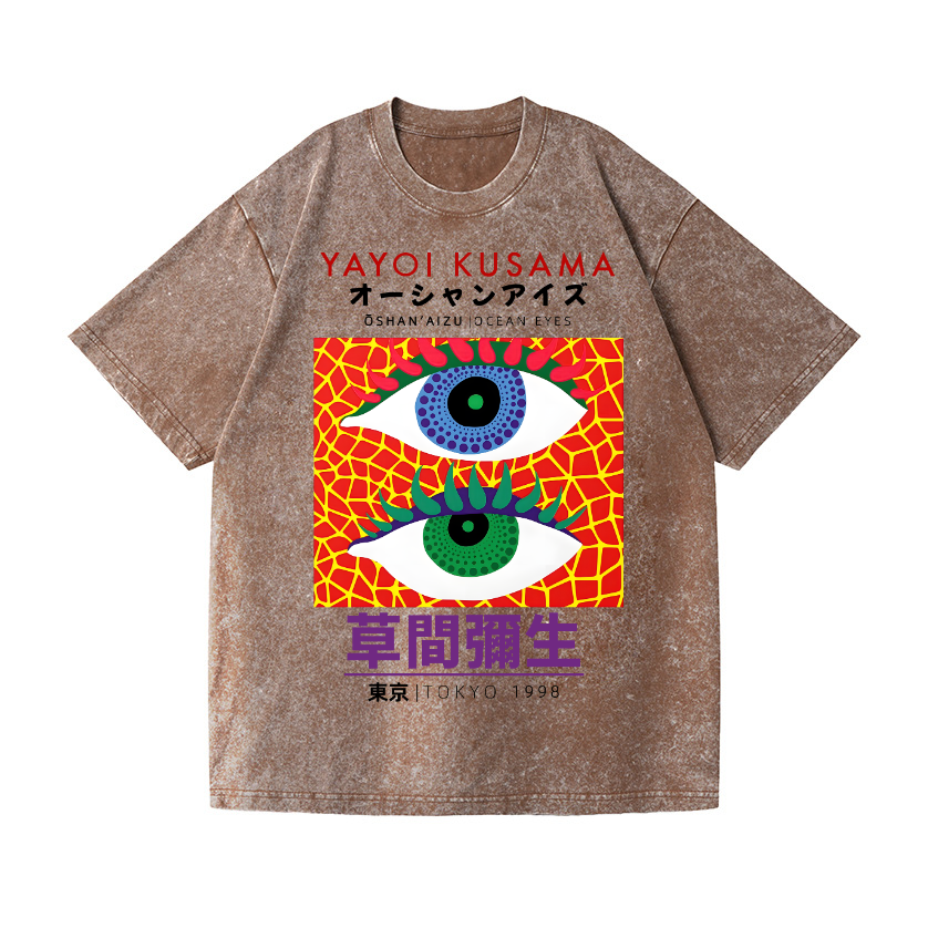 Yayoi Kusama Vintage Wash Japanese Design T-Shirt