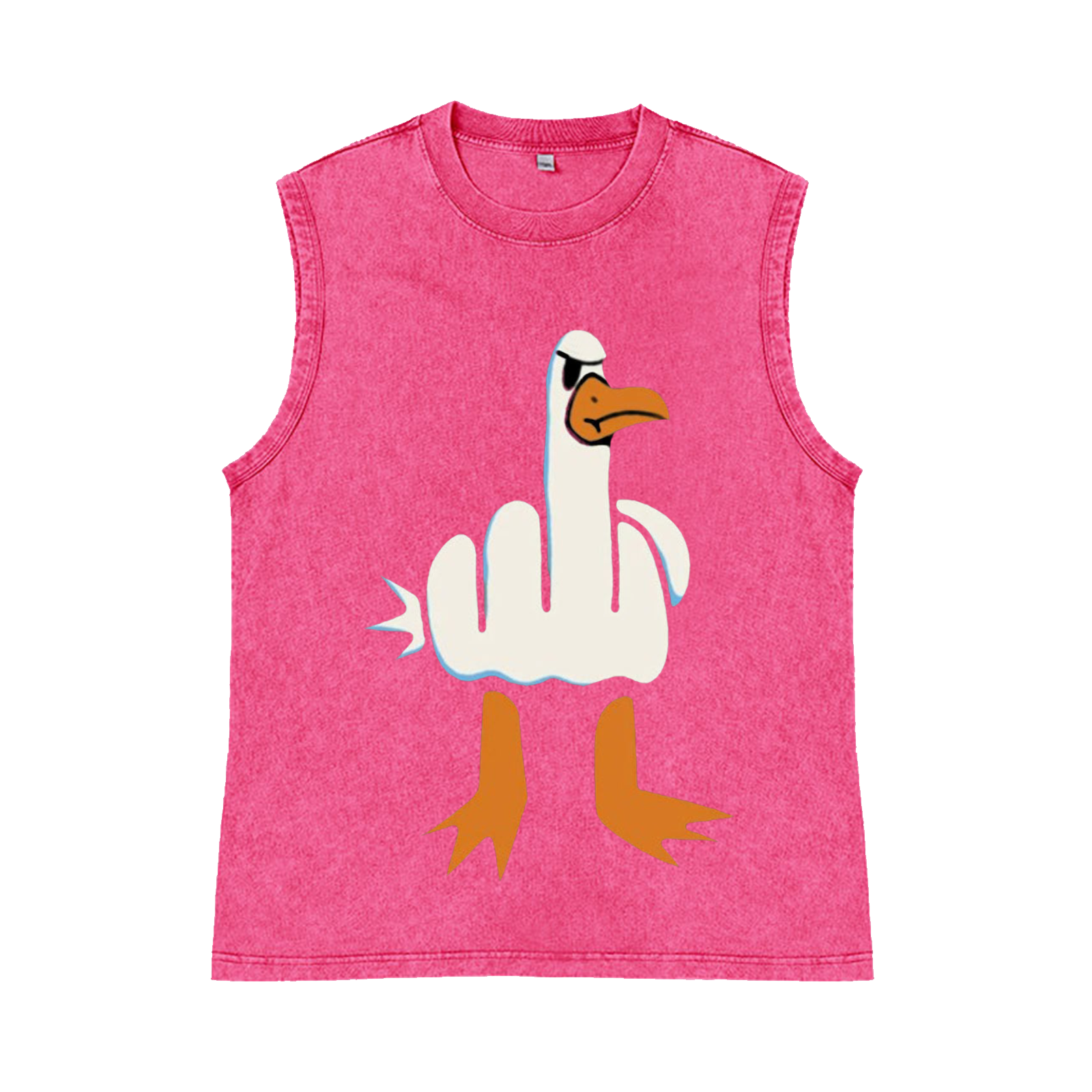 Duck Pure Cotton Wash-Dyed Sleeveless Tank Top