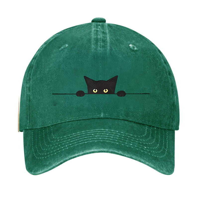 Black Cat Vintage Cotton Cap