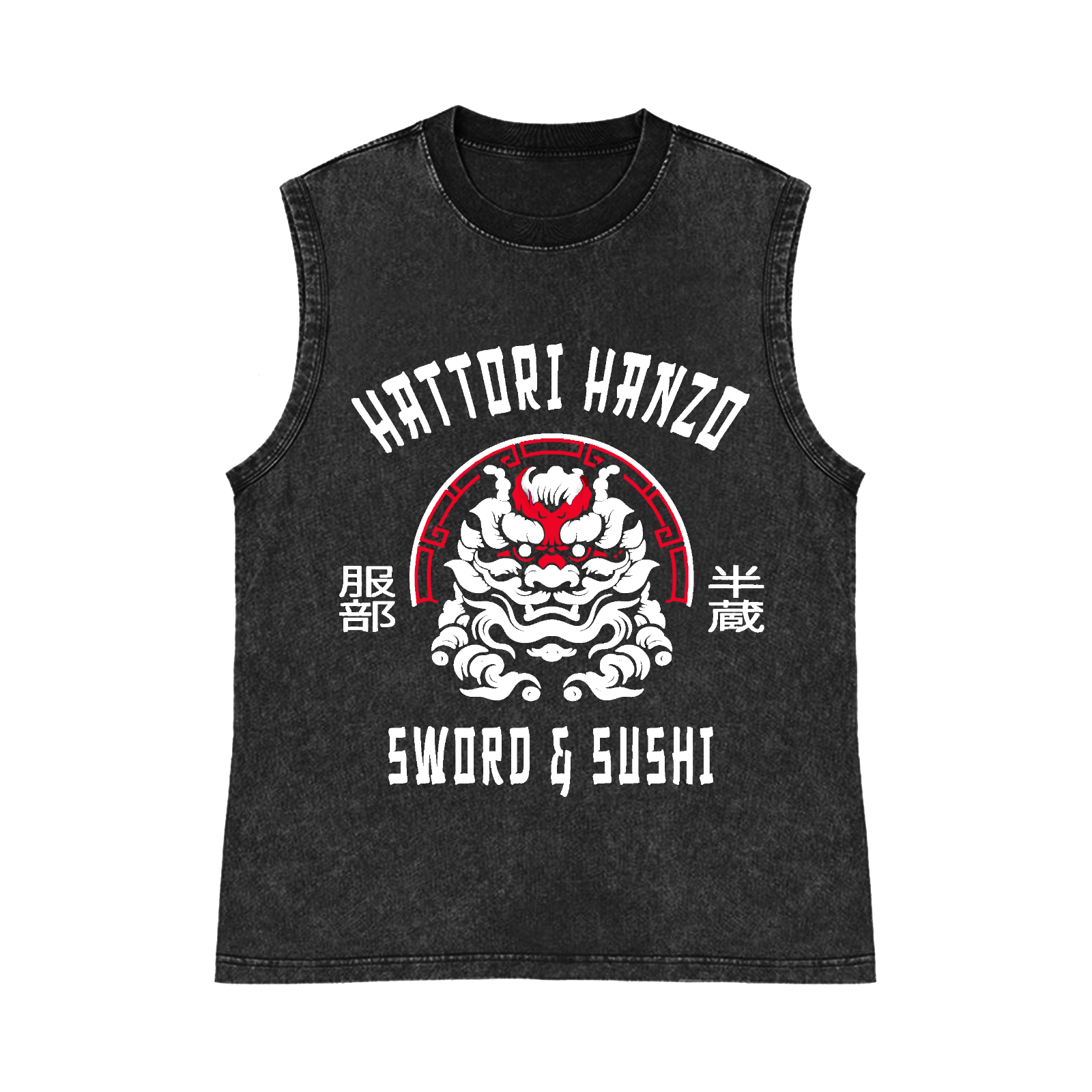 Hattori Hanzo Pure Cotton Wash-Dyed Sleeveless Tank Top