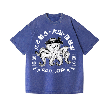Osaka Takoyaki Vintage Wash Japanese Design T-Shirt
