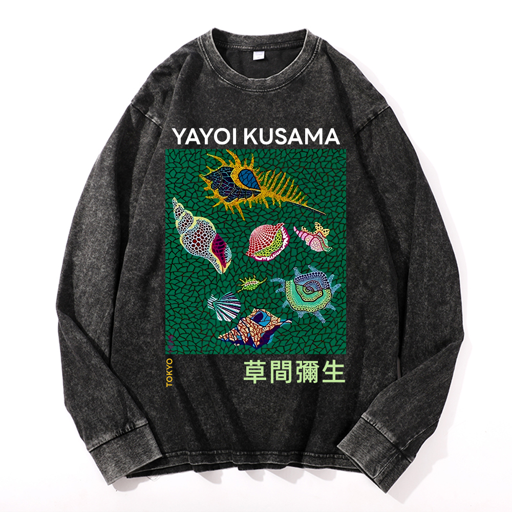 Yayoi Kusama Vintage Cotton Wash Long-sleeve T-shirt