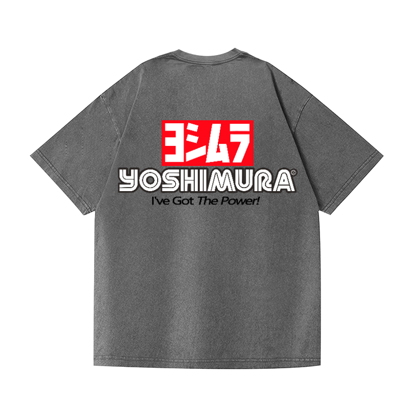 Yoshimura Vintage Wash Japanese Design Back Art T-Shirt