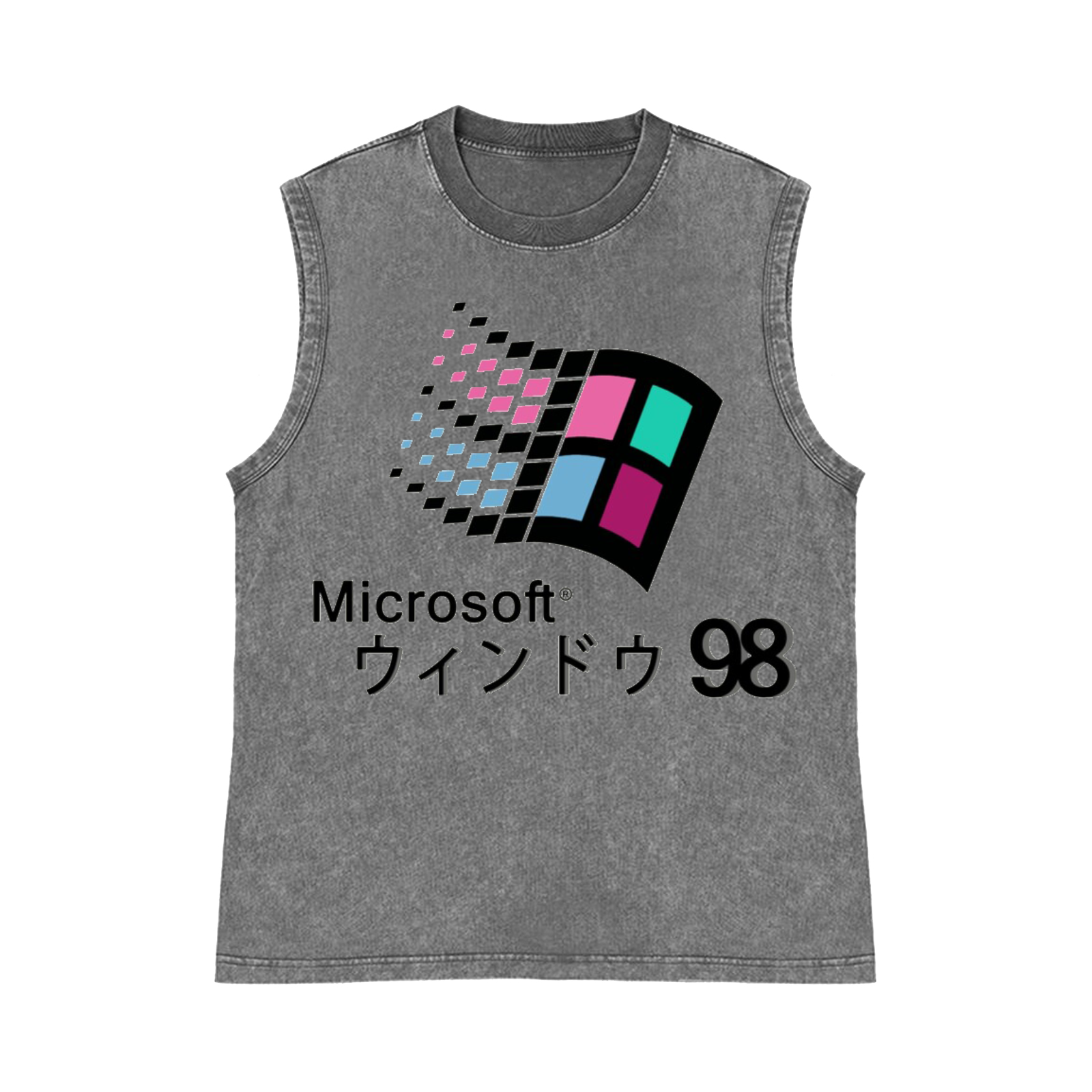 Microsoft Windows 98 Pure Cotton Wash-Dyed Sleeveless Tank Top