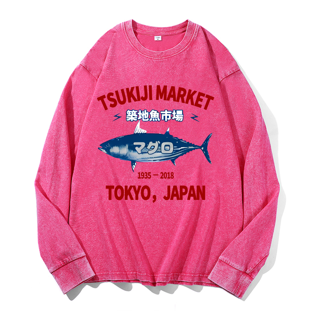 Vintage Cotton Wash Crewneck Sweatshirt