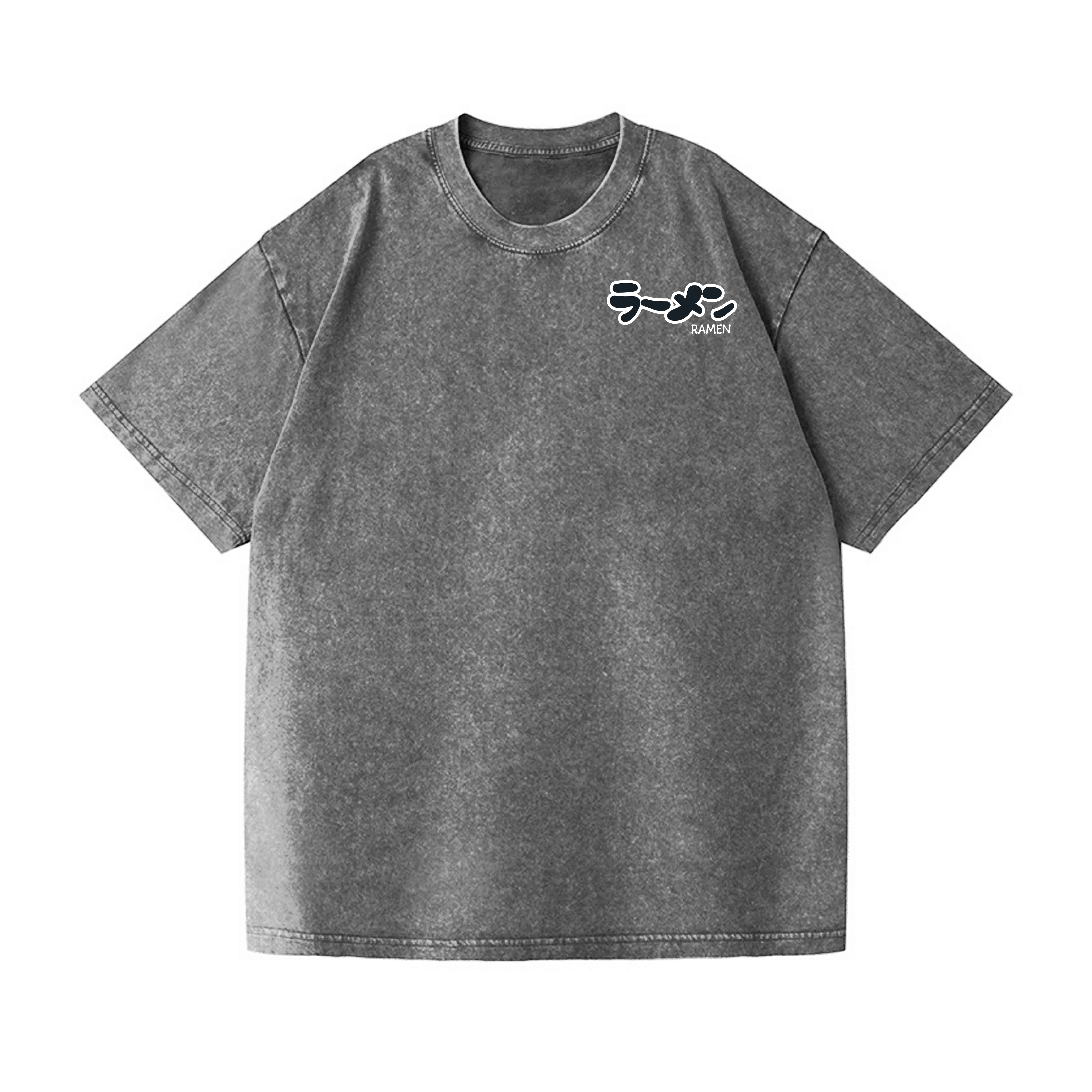 Ramen Hero Vintage Wash Japanese Design Back Art T-Shirt