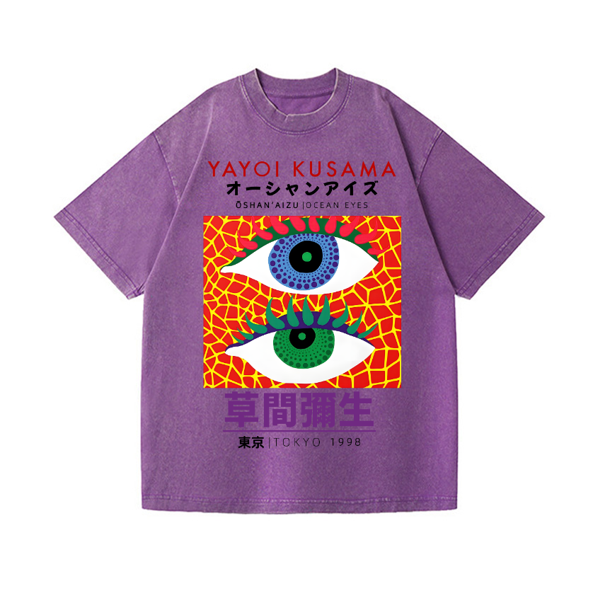 Yayoi Kusama Vintage Wash Japanese Design T-Shirt