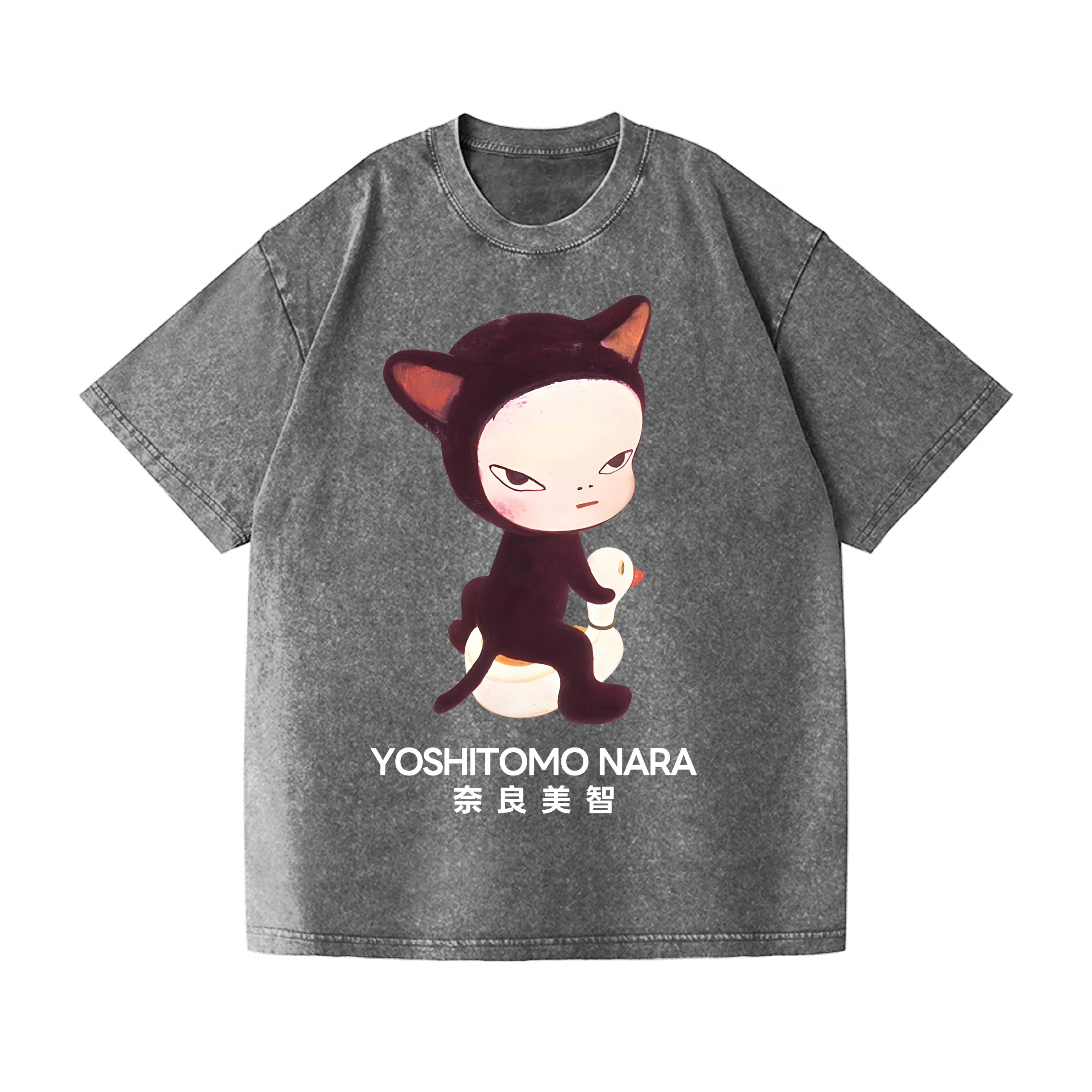 Yoshitomo Nara Vintage Wash Japanese Design T-Shirt