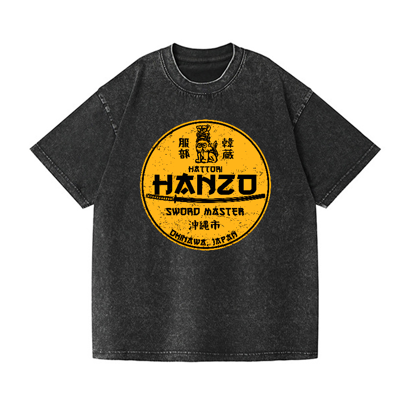 Hattori Hanzo Okinawa Japan Vintage Wash Japanese Design T-Shirt