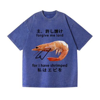Shrimp Vintage Wash Japanese Design T-Shirt