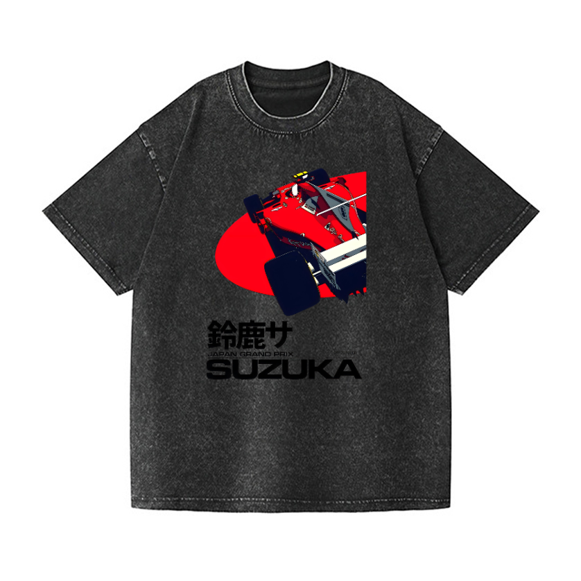 Suzuka Formula 1 Japan Grand Prix Vintage Wash Japanese Design T-Shirt
