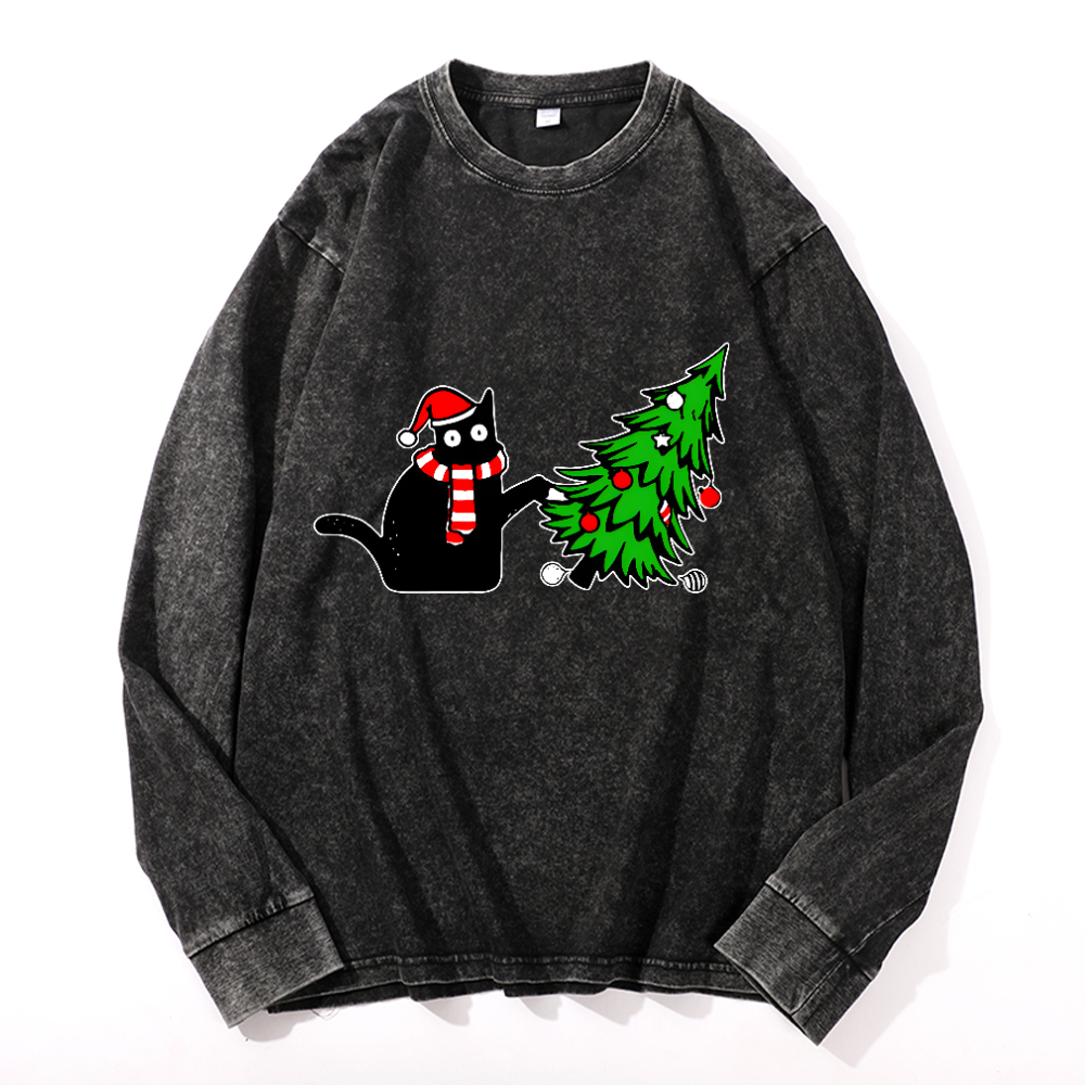 Vintage Cotton Wash Crewneck Sweatshirt