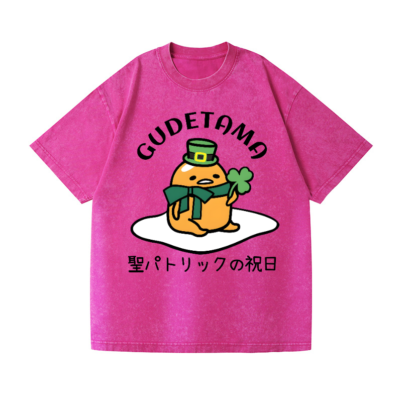 Egg Saint Patrick Vintage Wash Japanese Design T-Shirt