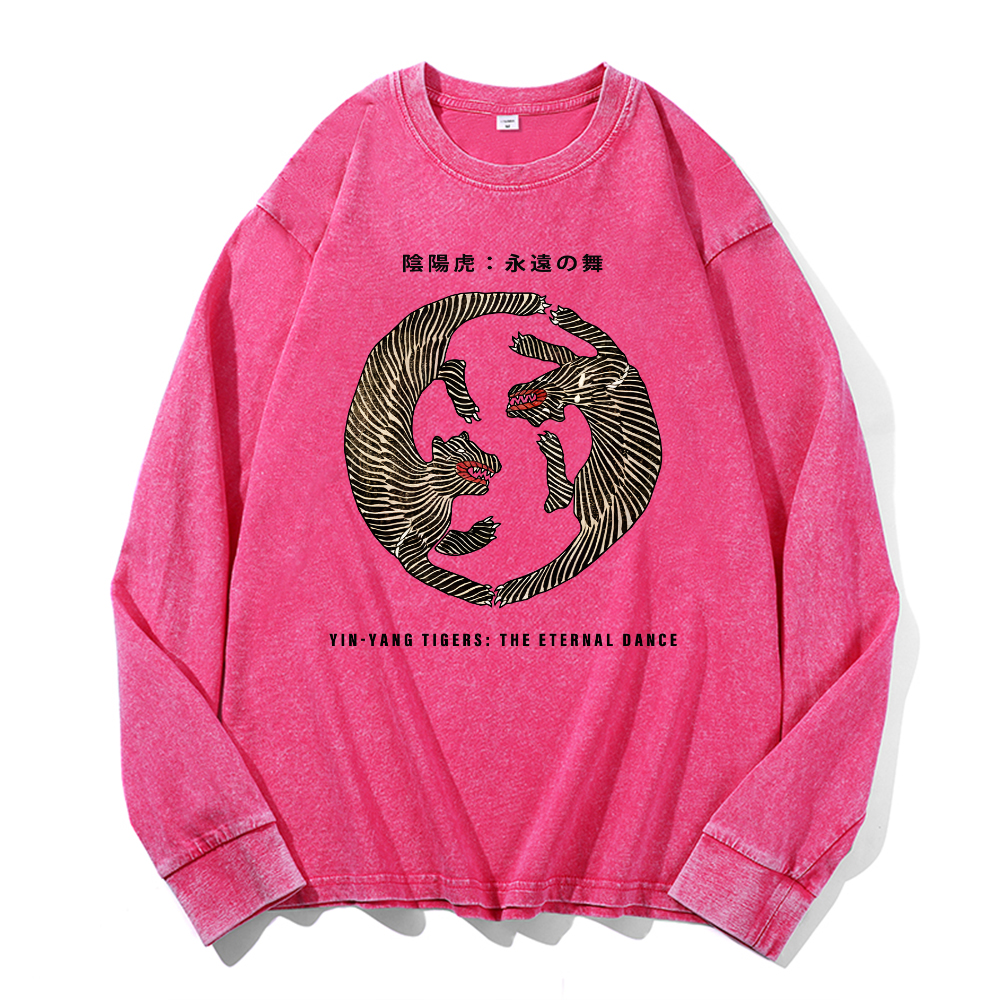 Tiger Vintage Cotton Wash Long-sleeve T-shirt