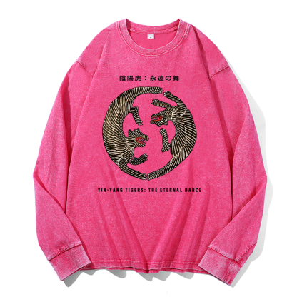 Tiger Vintage Cotton Wash Long-sleeve T-shirt
