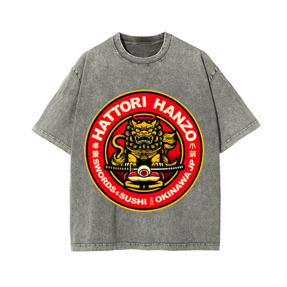 Okinawa Hattori Hanzo Vintage Wash Japanese Design T-Shirt