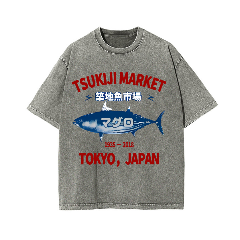 Vintage Wash Japanese Design T-Shirt