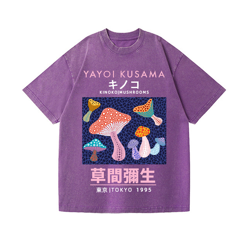 ミルク T.yayoi Yayoi Kusama Pumpkin Vintage Wash Japanese Design T-Shirt