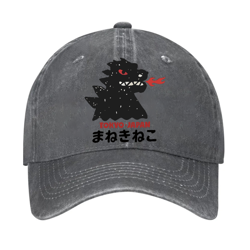 Godzilla Monster Tokyo Japan Vintage Cotton Cap