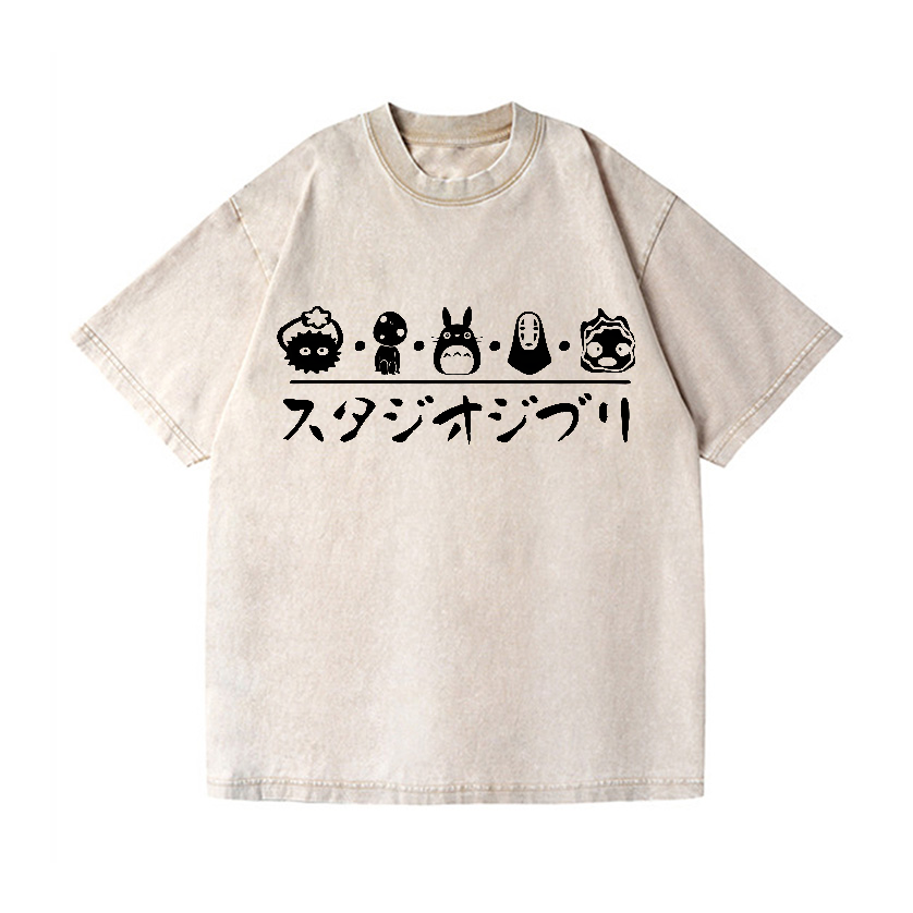 Ghibli Totoro Vintage Wash Japanese Design T-Shirt