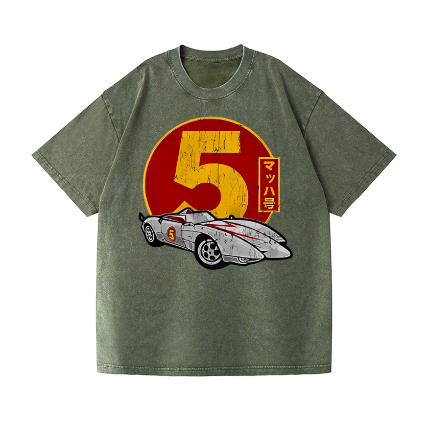 Mach 5 Vintage Wash Japanese Design T-Shirt