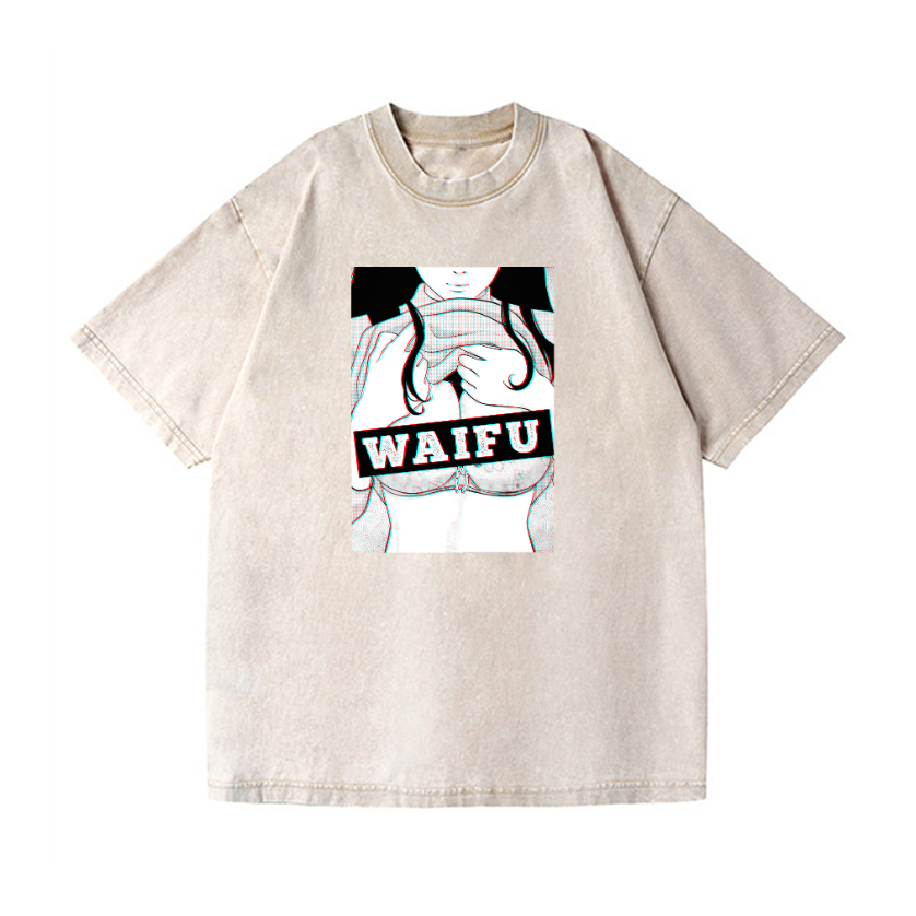 Waifu Vintage Wash Japanese Design T-Shirt