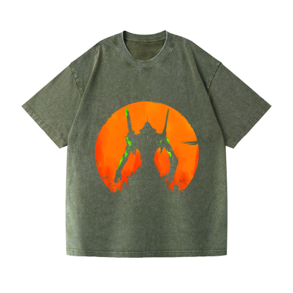 Evangelion Vintage Wash Japanese Design T-Shirt