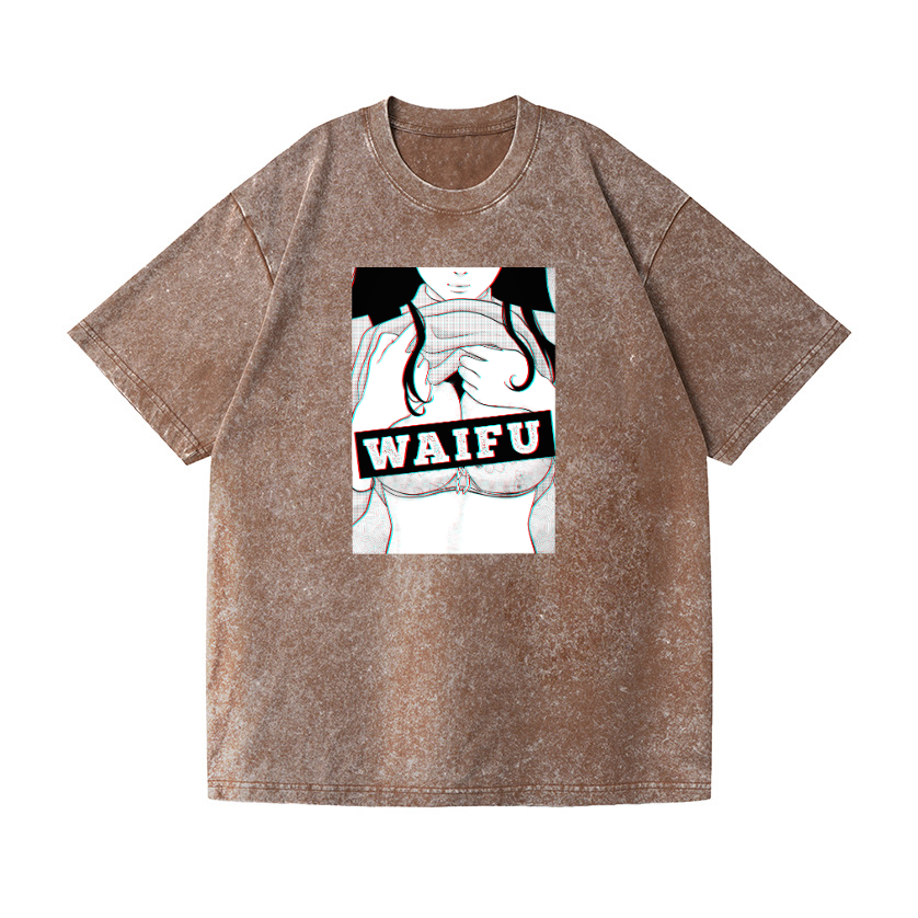 Waifu Vintage Wash Japanese Design T-Shirt