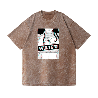 Waifu Vintage Wash Japanese Design T-Shirt