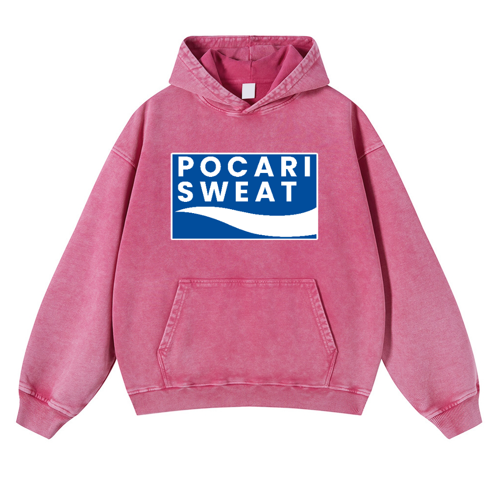 Pocari Sweat Vintage Washed Thick Cotton Hoodie
