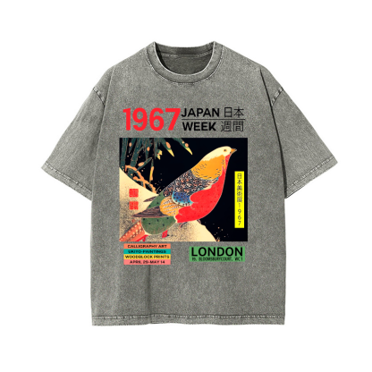 1967 Japan Week Vintage Wash Japanese Design T-Shirt