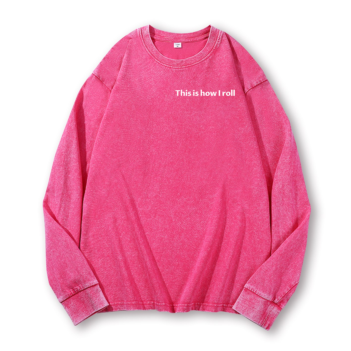 Sushi This Is How I Roll Vintage Washed Cotton Back Art Long-sleeve T-shirt