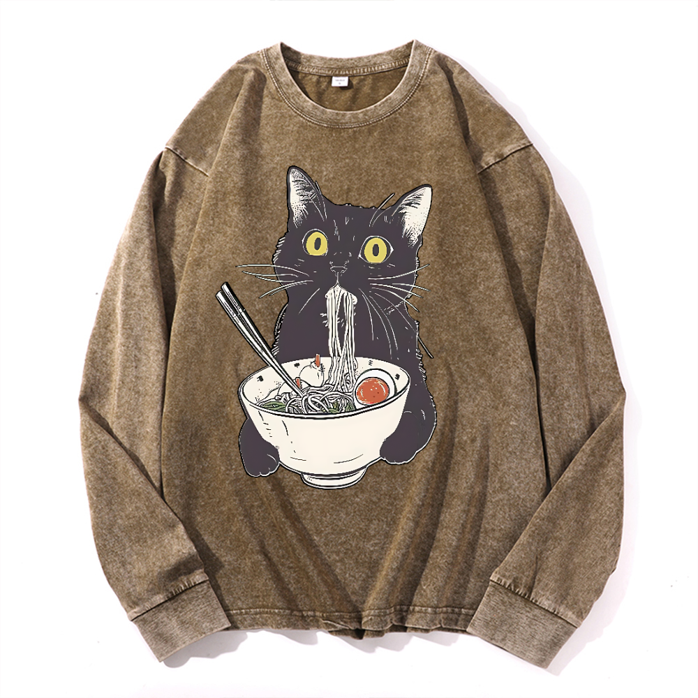 Vintage Cotton Wash Crewneck Sweatshirt