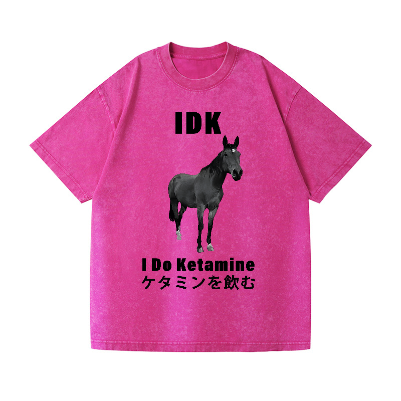 Ketamine Horse Vintage Wash Japanese Design T-Shirt