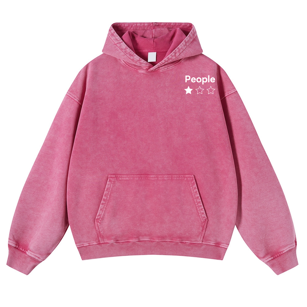 People Vintage Washed Cotton Back Art Hoodie