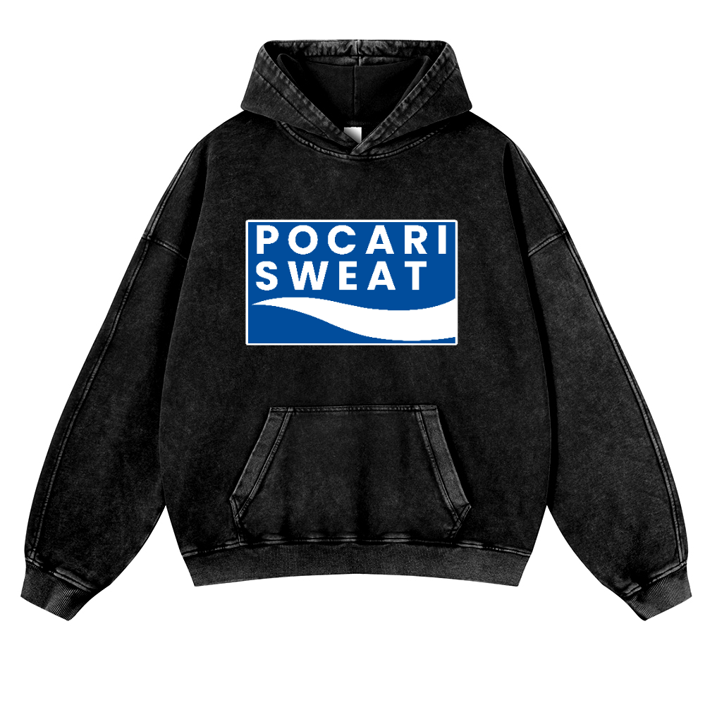 Pocari Sweat Vintage Washed Thick Cotton Hoodie