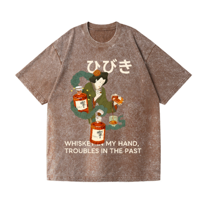 Hibiki Vintage Wash Japanese Design T-Shirt