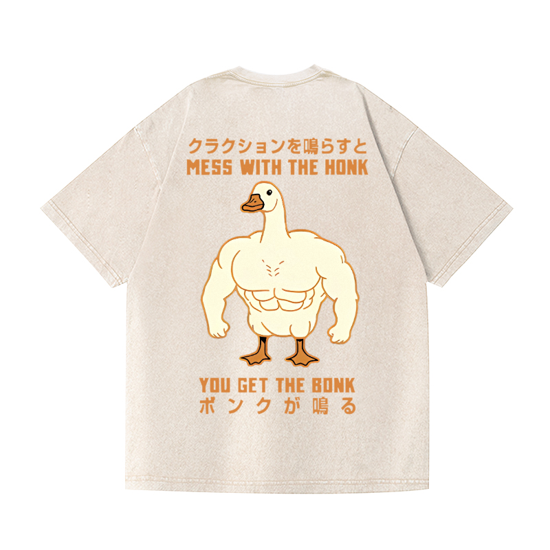 Goose Vintage Wash Japanese Design Back Art T-Shirt