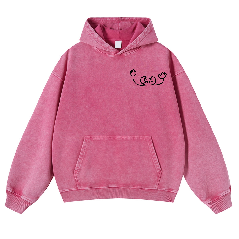 What Is Happening Vintage Washed Cotton Back Art Hoodie