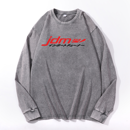 Vintage Cotton Wash Crewneck Sweatshirt
