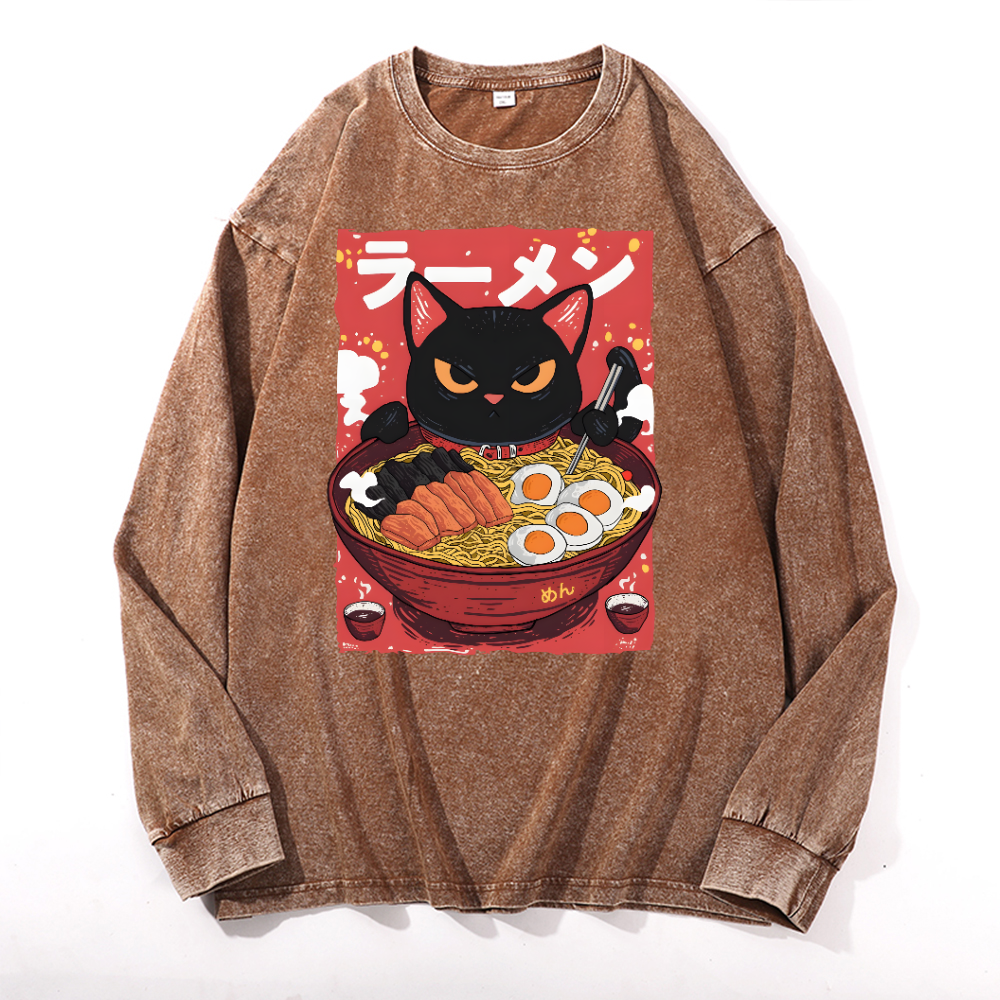 Vintage Cotton Wash Crewneck Sweatshirt