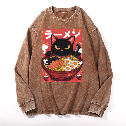 Vintage Cotton Wash Crewneck Sweatshirt