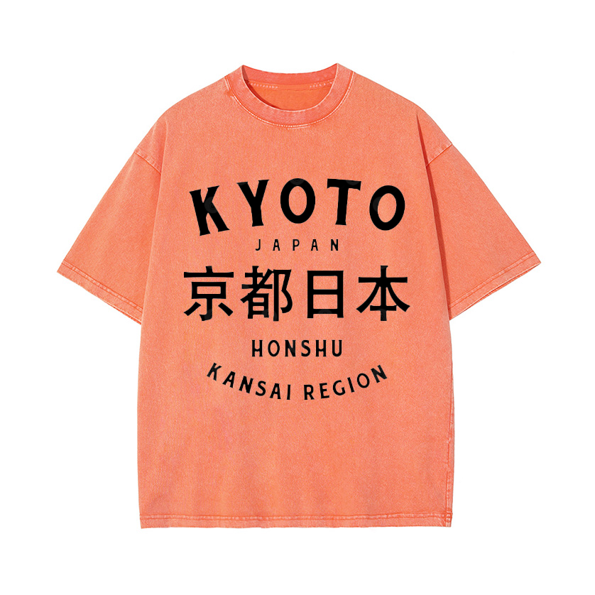 Vintage Wash Japanese Design T-Shirt