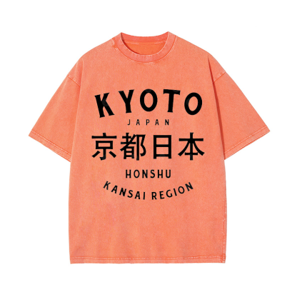 Vintage Wash Japanese Design T-Shirt