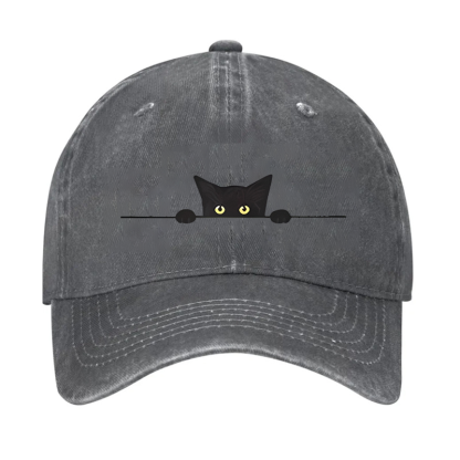 Black Cat Vintage Cotton Cap