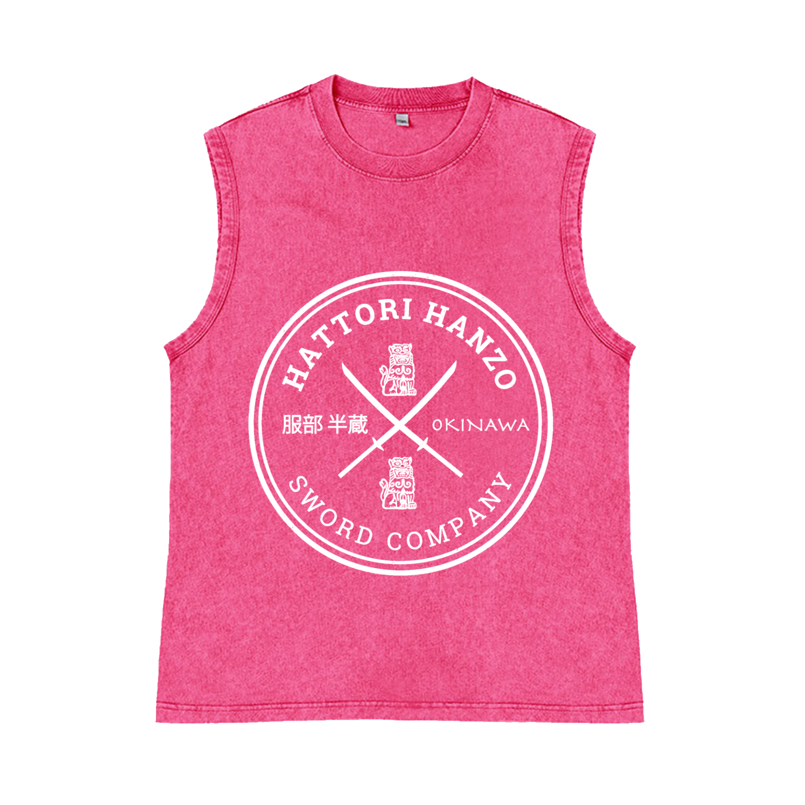 Hattori Hanzo Sword Company Pure Cotton Wash-Dyed Sleeveless Tank Top