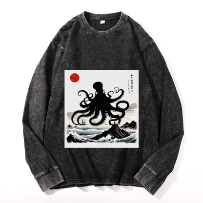 Vintage Cotton Wash Crewneck Sweatshirt