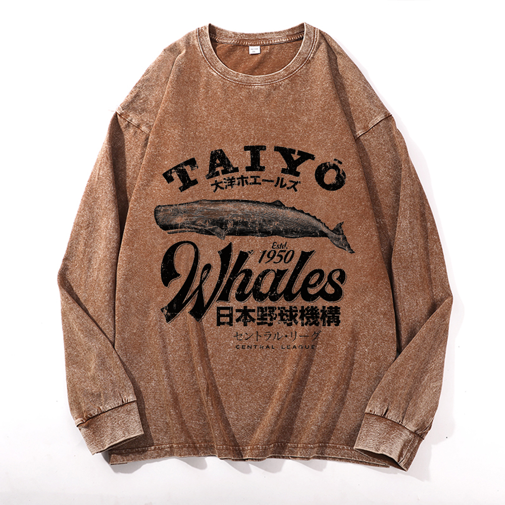 Vintage Cotton Wash Crewneck Sweatshirt